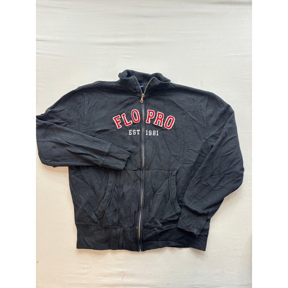 Flo Pro Est 1981 Full Zip Sweatshirt Mens Large Black Fleece Jacket